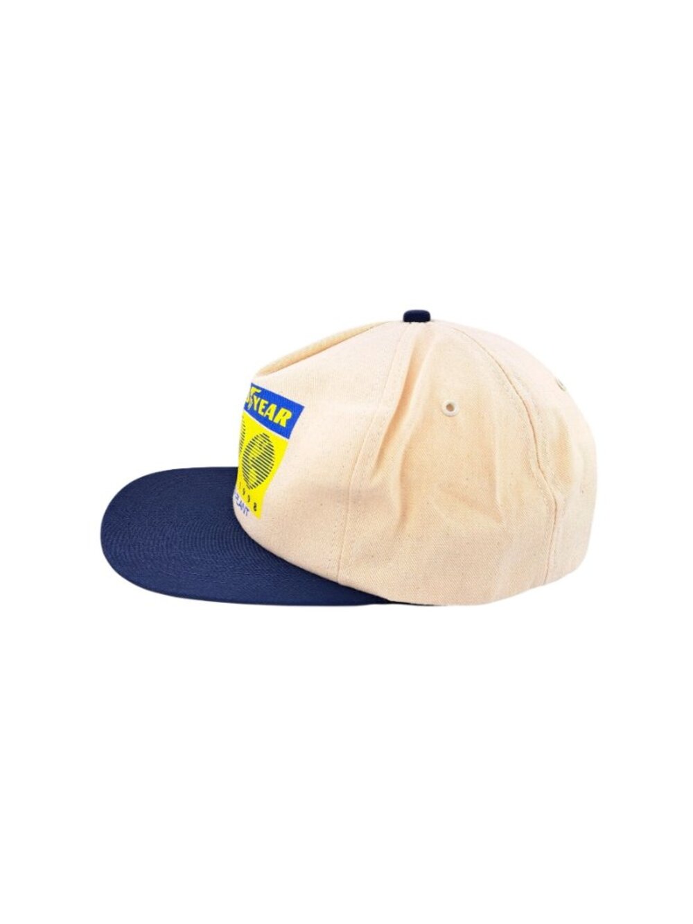 Vintage Goodyear 100th Anniversary Topeka Kansas Plant Snapback Hat Tan Blue New - Picture 4 of 8